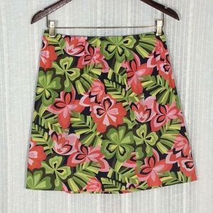 Talbots Big Floral Mini Skirt-Size 6P